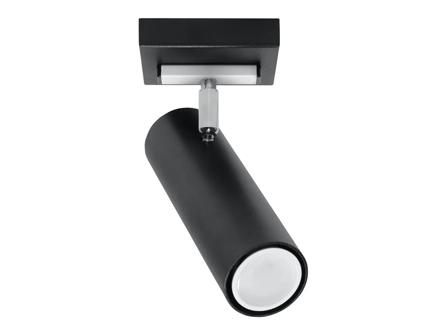 Sollux Lighting Plafón-Lámparas de techo Invicta moderno de acero - 1 fuentes luminosas 4000K - L.8 x A.20 cm - Negro