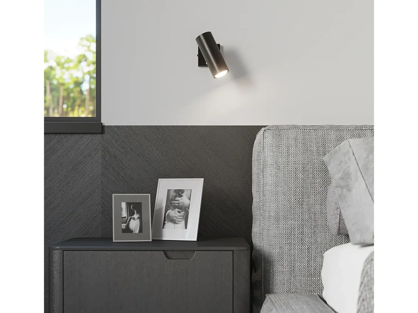 Sollux Lighting Plafón-Lámparas de techo Invicta moderno de acero - 1 fuentes luminosas 4000K - L.8 x A.20 cm - Negro