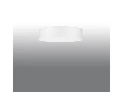 Sollux Lighting Lámparas de techo Kalmaris minimalista de tela/vidrio/acero - 5 fuentes luminosas 3000K - L.50 x A.16 cm - Blanco Hot