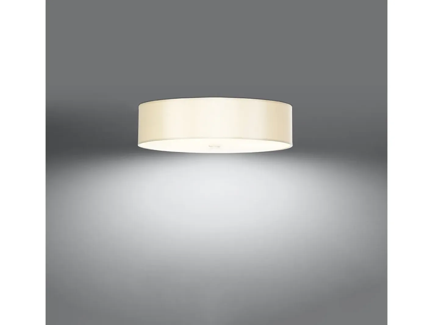 Sollux Lighting Lámparas de techo Kalmaris minimalista de tela/vidrio/acero - 5 fuentes luminosas 4000K - L.50 x A.16 cm - Blanco Outlet