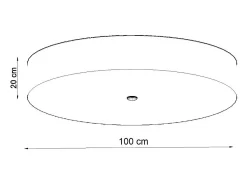 Discount Sollux Lighting Lámparas de techo Kalmaris minimalista de tela/vidrio/acero - 6 fuentes luminosas 3000K - L.100 x A.20 cm - Negro