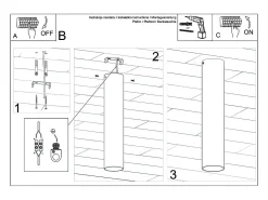 Discount Sollux Lighting Lámparas De Techo Lagos Moderno De Acero - 1 Fuentes Luminosas - L.6 X A.30 Cm - Brillo Dorado