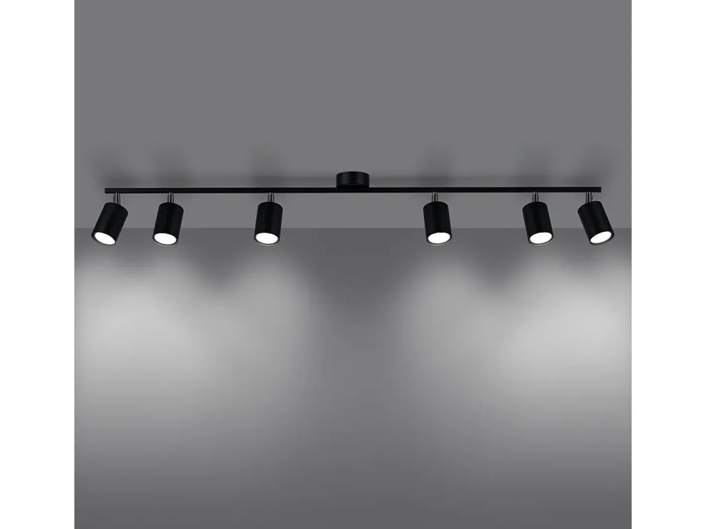 Sollux Lighting Lámparas De Techo Lemmi Moderno De Acero - 6 Fuentes Luminosas - L.135 X A.20 Cm - Negro Sale