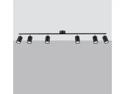 Sollux Lighting Lámparas De Techo Lemmi Moderno De Acero - 6 Fuentes Luminosas - L.135 X A.20 Cm - Negro Sale