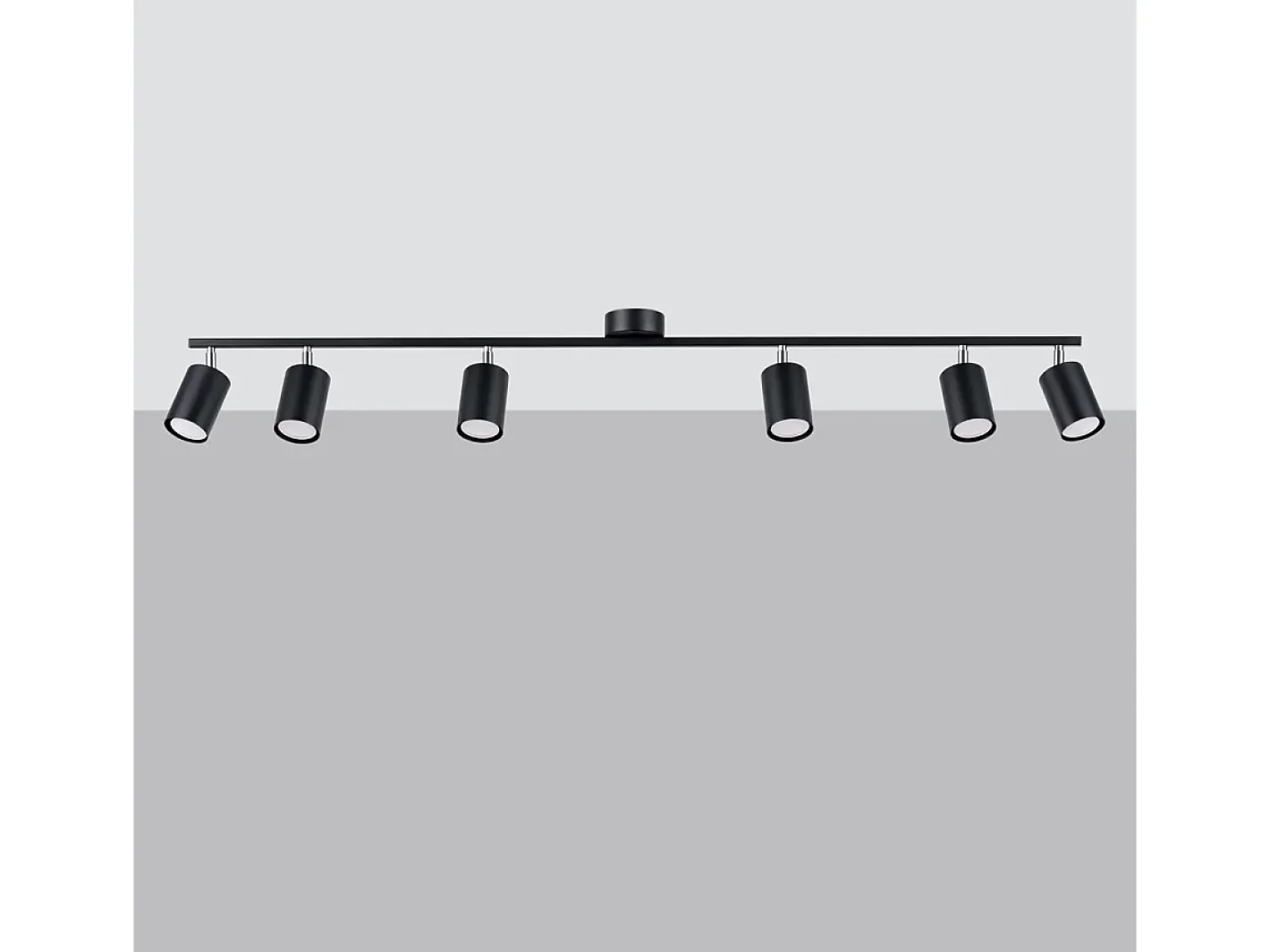 Sollux Lighting Lámparas De Techo Lemmi Moderno De Acero - 6 Fuentes Luminosas - L.135 X A.20 Cm - Negro Sale