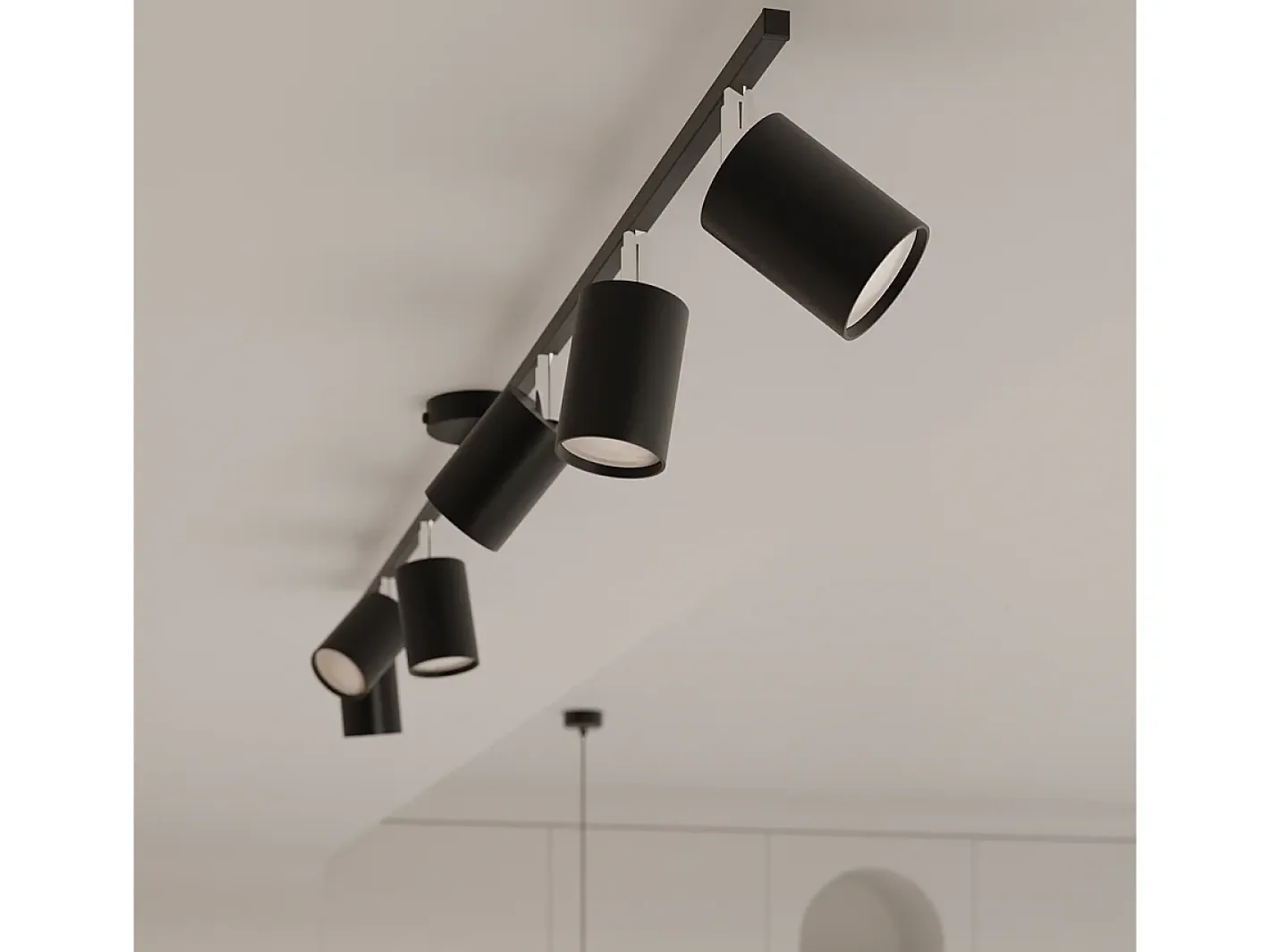 Sollux Lighting Lámparas De Techo Lemmi Moderno De Acero - 6 Fuentes Luminosas - L.135 X A.20 Cm - Negro Sale
