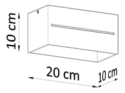 Hot Sollux Lighting Lámparas De Techo Lobo Moderno De Aluminio - 2 Fuentes Luminosas - L.20 X A.10 Cm - Blanco