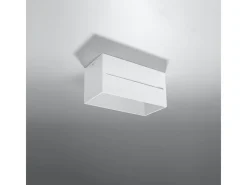 Hot Sollux Lighting Lámparas De Techo Lobo Moderno De Aluminio - 2 Fuentes Luminosas - L.20 X A.10 Cm - Blanco