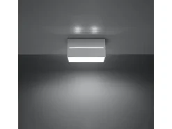 Hot Sollux Lighting Lámparas De Techo Lobo Moderno De Aluminio - 2 Fuentes Luminosas - L.20 X A.10 Cm - Blanco