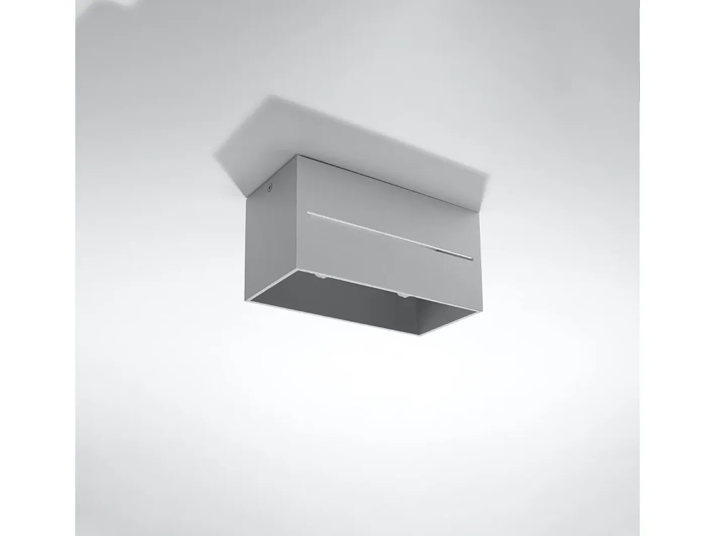 Best Sollux Lighting Lámparas De Techo Lobo Moderno De Aluminio - 2 Fuentes Luminosas - L.20 X A.10 Cm - Gris