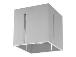 Discount Sollux Lighting Lámparas de techo Luminara moderno de aluminio - 1 fuentes luminosas 4000K - L.10 x A.10 cm - Gris