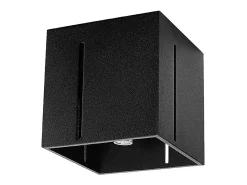 Outlet Sollux Lighting Lámparas de techo Luminara moderno de aluminio - 1 fuentes luminosas 4000K - L.10 x A.10 cm - Negro