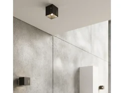 Outlet Sollux Lighting Lámparas de techo Luminara moderno de aluminio - 1 fuentes luminosas 4000K - L.10 x A.10 cm - Negro