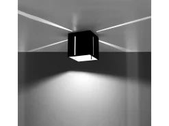 Outlet Sollux Lighting Lámparas de techo Luminara moderno de aluminio - 1 fuentes luminosas 4000K - L.10 x A.10 cm - Negro