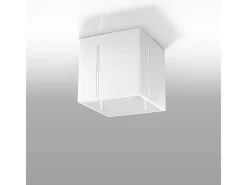 Best Sollux Lighting Lámparas de techo Luminara moderno de aluminio - 1 fuentes luminosas 3000K - L.10 x A.10 cm - Blanco