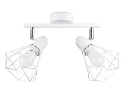 Sollux Lighting Plafón-Lámparas de techo Lunova moderno de acero - 2 fuentes luminosas 3000K - L.31 x A.19 cm - Blanco