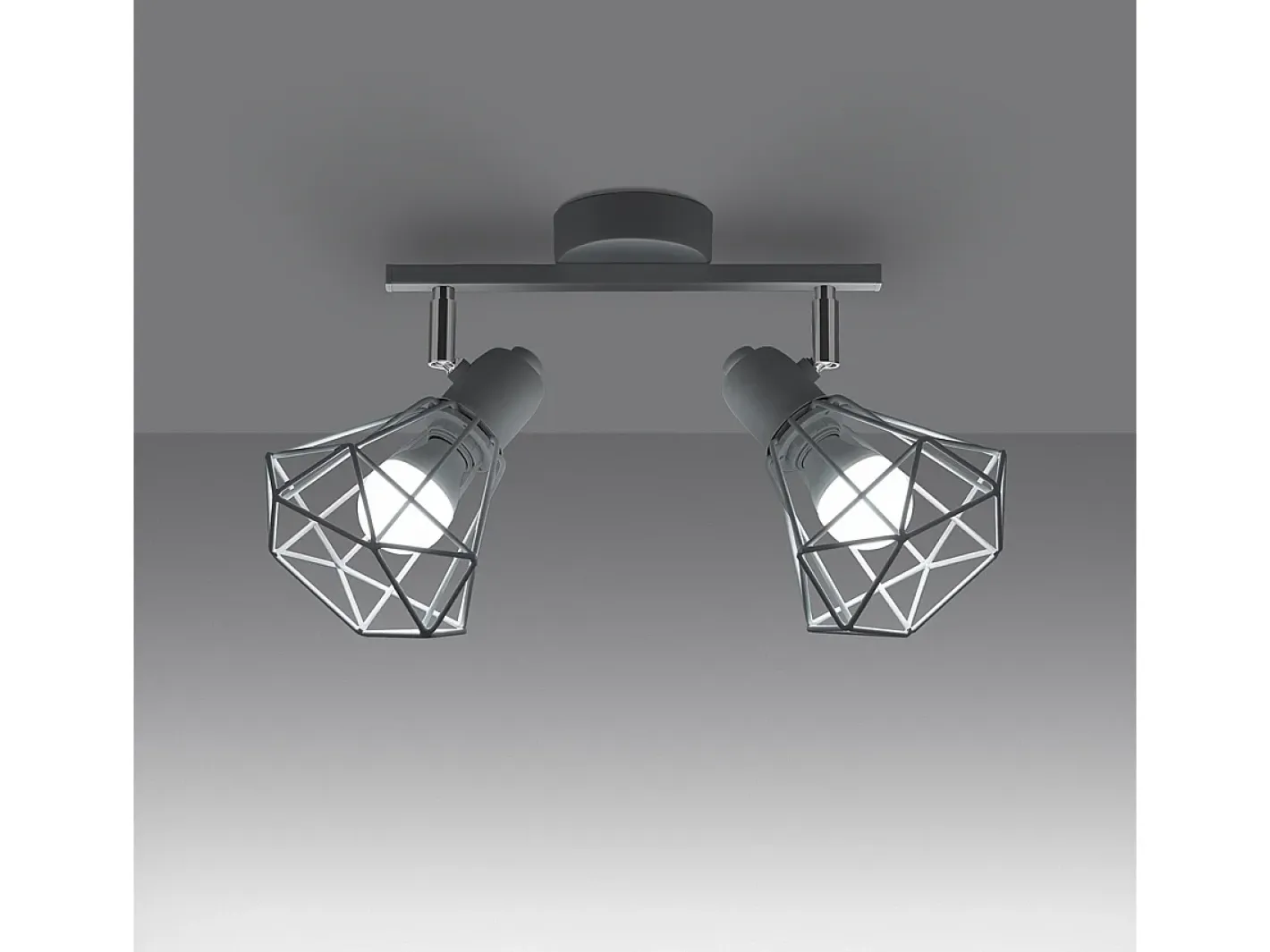 Sollux Lighting Plafón-Lámparas de techo Lunova moderno de acero - 2 fuentes luminosas 4000K - L.31 x A.19 cm - Blanco