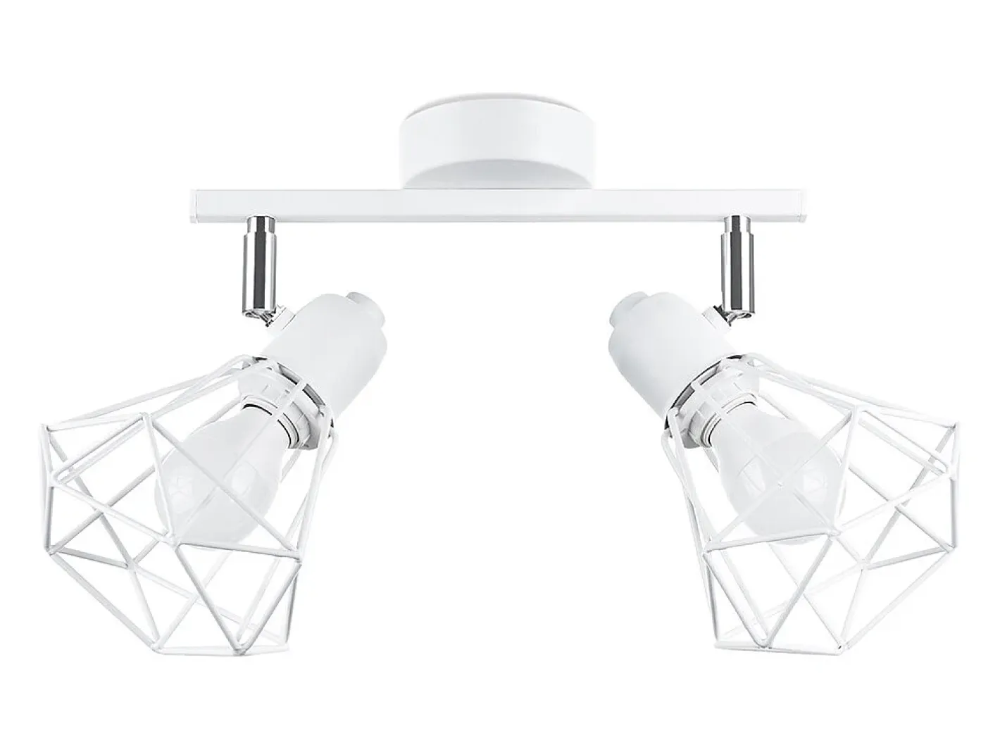 Sollux Lighting Plafón-Lámparas de techo Lunova moderno de acero - 2 fuentes luminosas 4000K - L.31 x A.19 cm - Blanco