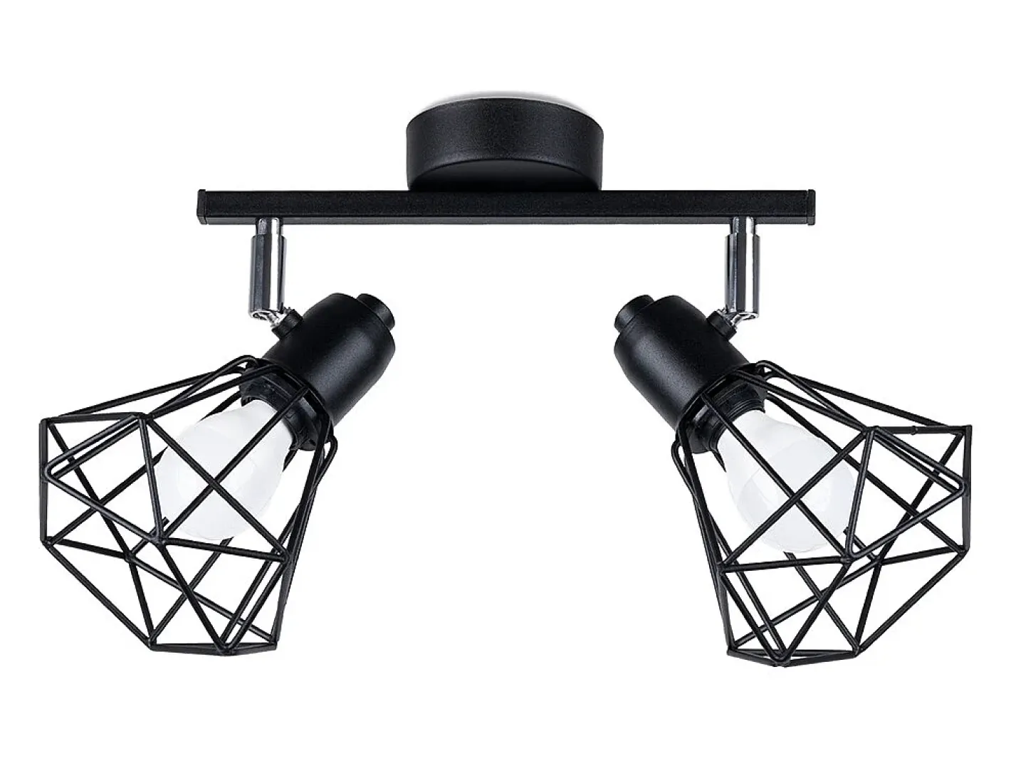 Sollux Lighting Lámparas de techo Lunova moderno de acero - 2 fuentes luminosas 4000K - L.31 x A.19 cm - Negro Discount