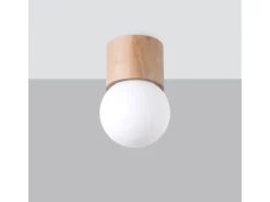 Sollux Lighting Lámparas de techo Lust moderno de madera - 1 fuentes luminosas 3000K - L.12 x A.19 cm - madera natural Color natural claro Best