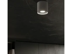 Sollux Lighting Plafón-Lámparas De Techo Mika Minimalista De Aluminio - 1 Fuentes Luminosas - L.12 X A.11 Cm - Gris