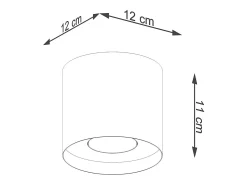 Online Sollux Lighting Lámparas De Techo Mika Minimalista De Aluminio - 1 Fuentes Luminosas - L.12 X A.11 Cm - Blanco