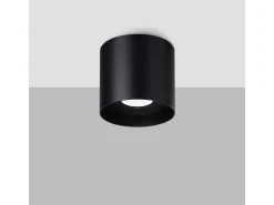 Online Sollux Lighting Lámparas De Techo Mika Minimalista De Aluminio - 1 Fuentes Luminosas - L.12 X A.11 Cm - Negro