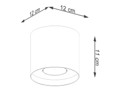 Online Sollux Lighting Lámparas De Techo Mika Minimalista De Aluminio - 1 Fuentes Luminosas - L.12 X A.11 Cm - Negro