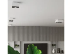 Sollux Lighting Plafón-Lámparas De Techo Mono Minimalista De Acero - 1 Fuentes Luminosas - L.14 X A.11 Cm - Negro Blanco