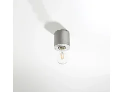 Hot Sollux Lighting Lámparas de techo Nalvado industrial de concreto - 1 fuentes luminosas 3000K - L.10 x A.10 cm - Gris