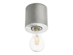 Hot Sollux Lighting Lámparas de techo Nalvado industrial de concreto - 1 fuentes luminosas 3000K - L.10 x A.10 cm - Gris