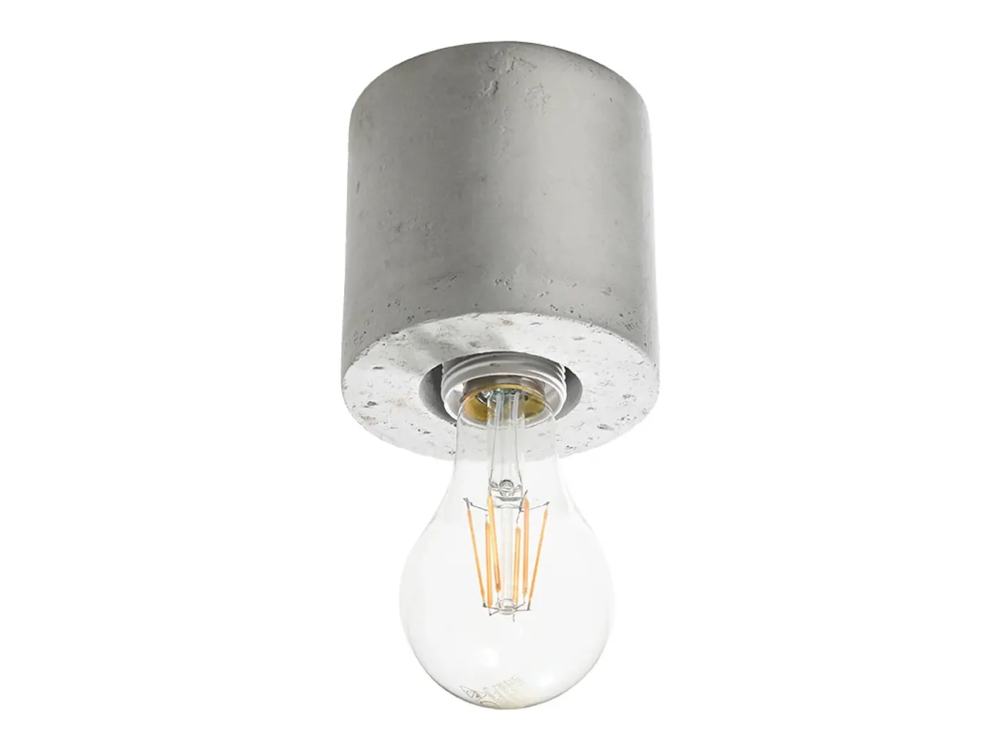 Hot Sollux Lighting Lámparas de techo Nalvado industrial de concreto - 1 fuentes luminosas 3000K - L.10 x A.10 cm - Gris
