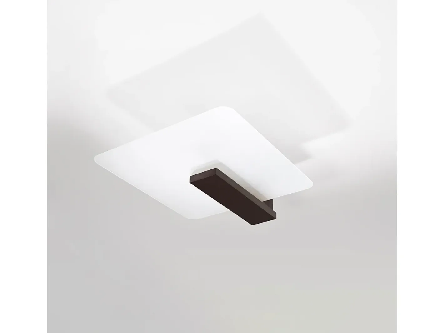 Sollux Lighting Lámparas de techo Nappo escandinavo de madera/vidrio - 2 fuentes luminosas 3000K - L.40 x A.47,5 cm - wengué Beige
