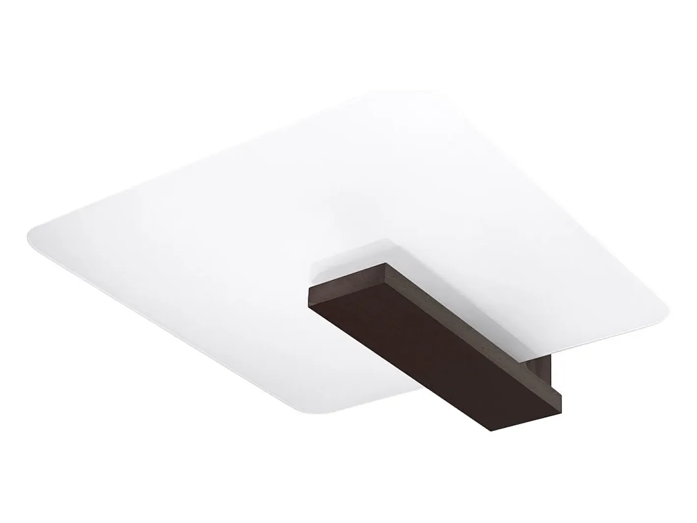 Sollux Lighting Lámparas de techo Nappo escandinavo de madera/vidrio - 2 fuentes luminosas 4000K - L.40 x A.47,5 cm - wengué Beige
