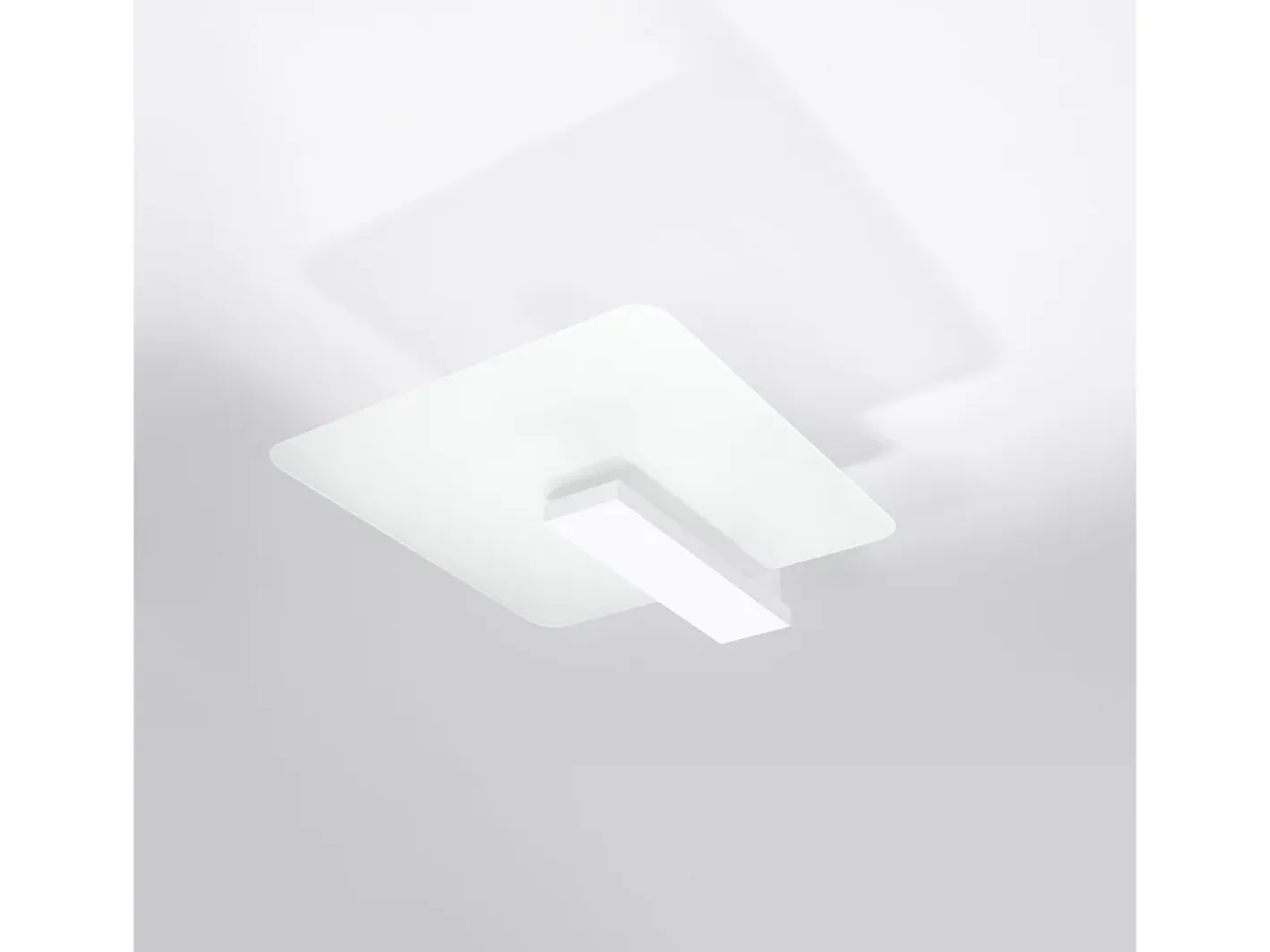 Sollux Lighting Plafón-Lámparas de techo Nappo escandinavo de madera/vidrio - 2 fuentes luminosas 3000K - L.40 x A.47,5 cm - Blanco