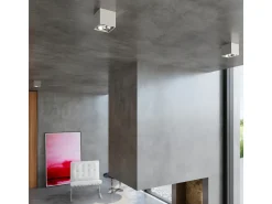 Sollux Lighting Lámparas de techo Nexiflex moderno de aluminio - 1 fuentes luminosas 4000K - L.12 x A.11 cm - Gris Outlet