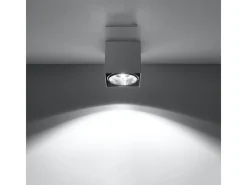 Sollux Lighting Lámparas de techo Nexiflex moderno de aluminio - 1 fuentes luminosas 4000K - L.12 x A.11 cm - Gris Outlet