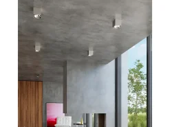 Sollux Lighting Lámparas de techo Nexiflex moderno de aluminio - 1 fuentes luminosas 3000K - L.12 x A.11 cm - Gris Discount