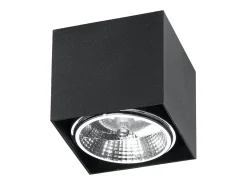 Online Sollux Lighting Lámparas de techo Nexiflex moderno de aluminio - 1 fuentes luminosas 3000K - L.12 x A.11 cm - Negro