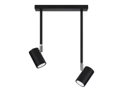 Sollux Lighting Lámparas de techo Novatel moderno de acero - 2 fuentes luminosas 4000K - L.30 x A.43 cm - Negro Best