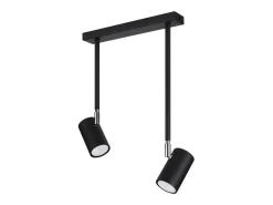 Sollux Lighting Lámparas de techo Novatel moderno de acero - 2 fuentes luminosas 4000K - L.30 x A.43 cm - Negro Best