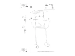 Sollux Lighting Lámparas de techo Novatel moderno de acero - 2 fuentes luminosas 4000K - L.30 x A.43 cm - Negro Best