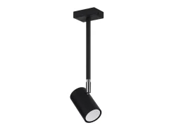 Online Sollux Lighting Lámparas de techo Novatel moderno de acero - 1 fuentes luminosas 4000K - L.10 x A.33 cm - Negro