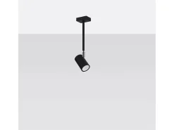 Sollux Lighting Lámparas de techo Novatel moderno de acero - 1 fuentes luminosas 3000K - L.10 x A.33 cm - Negro Best