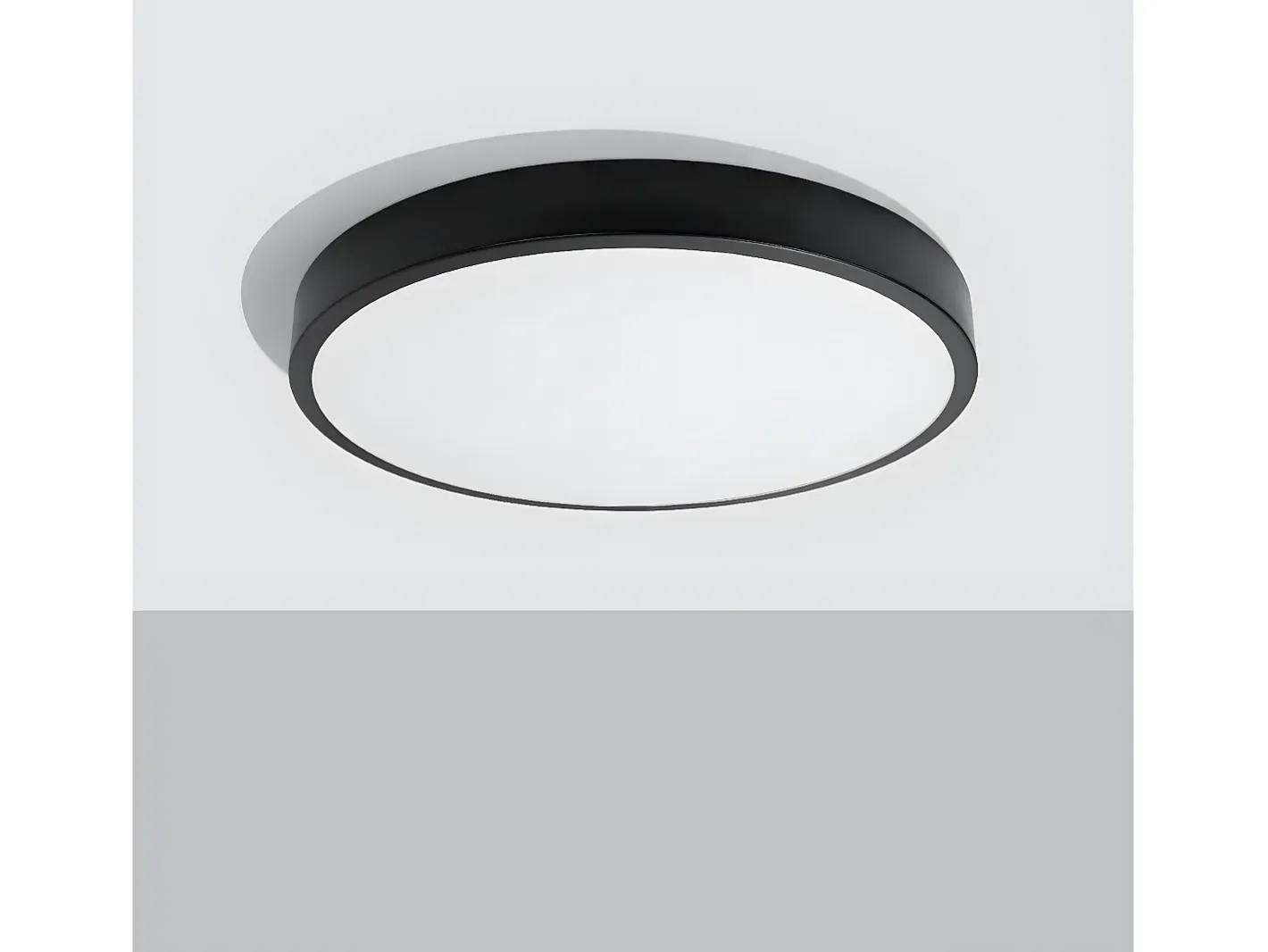 Sollux Lighting Plafón-Lámparas De Techo Onyx Minimalista De Aluminio - 1 Fuentes Luminosas - L.60 X A.6 Cm - Negro
