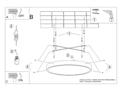Clearance Sollux Lighting Lámparas De Techo Onyx Minimalista De Aluminio - 1 Fuentes Luminosas - L.40 X A.6 Cm - Blanco