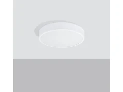Clearance Sollux Lighting Lámparas De Techo Onyx Minimalista De Aluminio - 1 Fuentes Luminosas - L.40 X A.6 Cm - Blanco