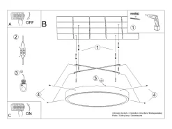 Sollux Lighting Lámparas De Techo Onyx Minimalista De Aluminio - 1 Fuentes Luminosas - L.50 X A.6 Cm - Blanco Clearance