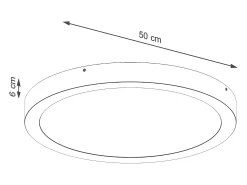 Sollux Lighting Lámparas De Techo Onyx Minimalista De Aluminio - 1 Fuentes Luminosas - L.50 X A.6 Cm - Blanco Clearance