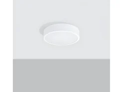 Sollux Lighting Plafón-Lámparas De Techo Onyx Minimalista De Aluminio - 1 Fuentes Luminosas - L.30 X A.6 Cm - Blanco